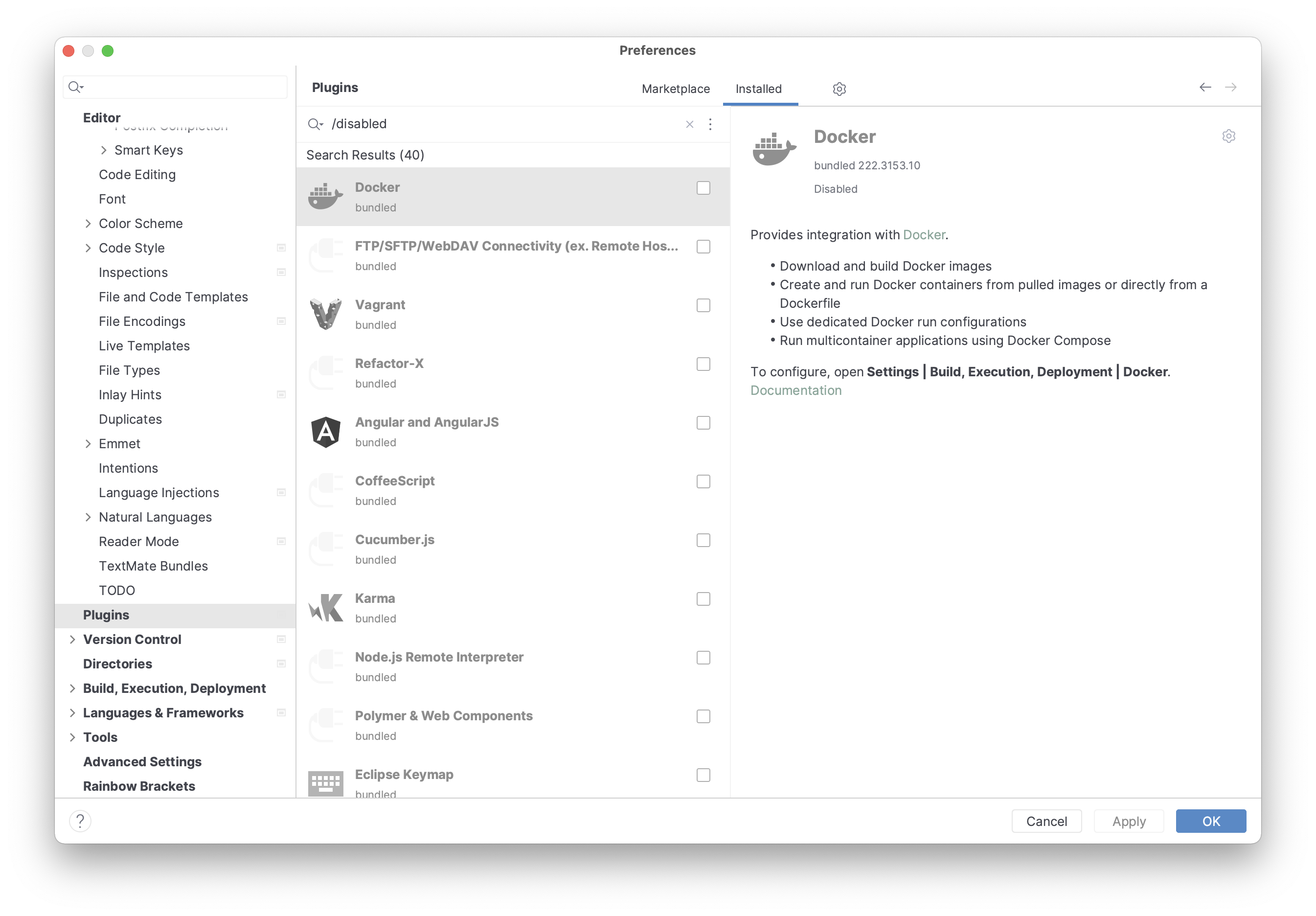 disabled plugins