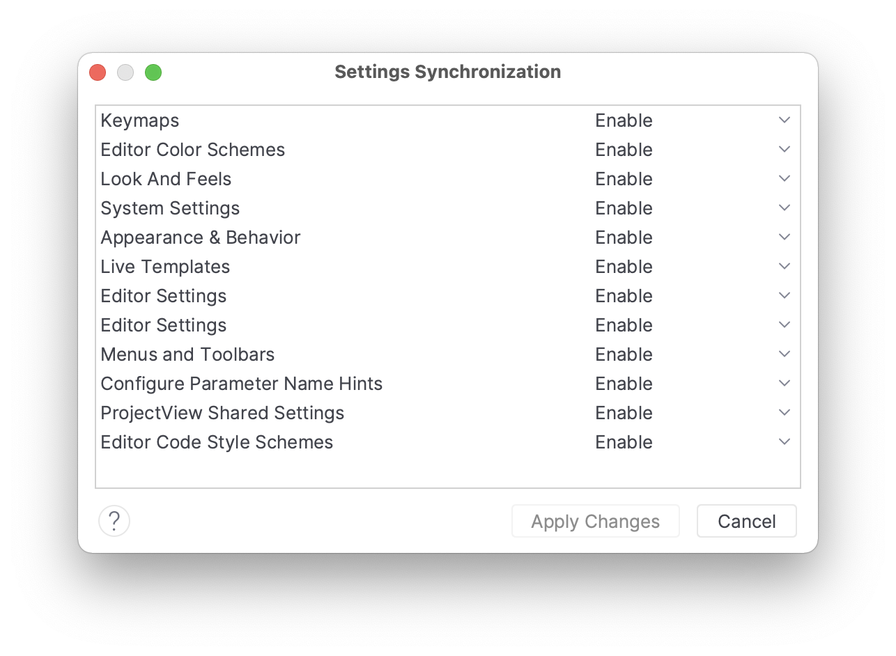 Setting Sync